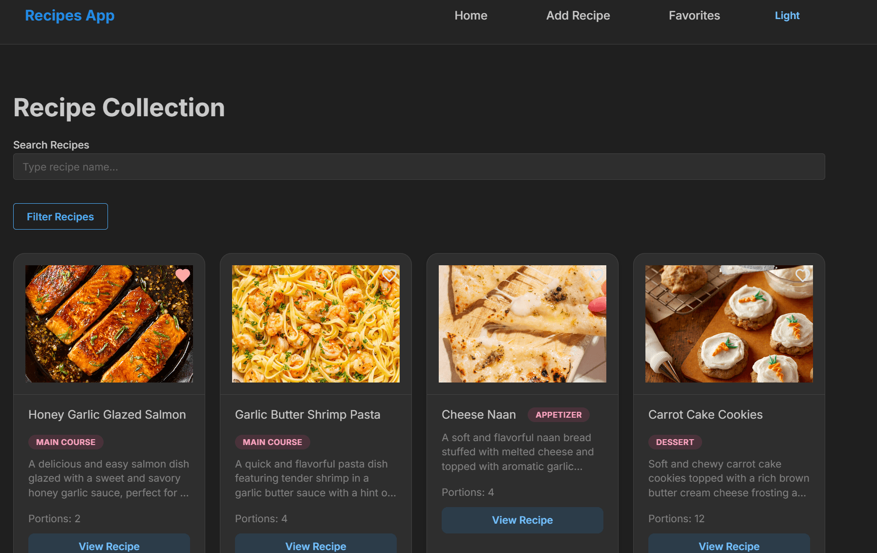 Recipes App